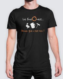 T-SHIRT HOMME SUD-OUEST BOUDU QUE C'EST BON