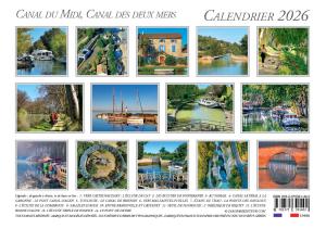 CALENDRIER CANAL DU MIDI, CANAL DES DEUX MERS 2026 COUV 12